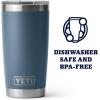 imageYETI Rambler 20 oz Stainless Steel Vacuum Insulated Tumbler wMagSlider LidNordic Blue