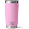 imageYETI Rambler 20 oz Stainless Steel Vacuum Insulated Tumbler wMagSlider LidPower Pink