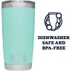 imageYETI Rambler 20 oz Stainless Steel Vacuum Insulated Tumbler wMagSlider LidSeafoam