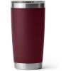 imageYETI Rambler 20 oz Stainless Steel Vacuum Insulated Tumbler wMagSlider LidWild Vine Red