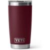 imageYETI Rambler 20 oz Stainless Steel Vacuum Insulated Tumbler wMagSlider LidWild Vine Red
