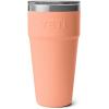 imageYETI Rambler 30 oz Stackable Tumbler Stainless Steel Vacuum Insulated with MagSlider LidLowcountry Peach