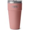 imageYETI Rambler 30 oz Stackable Tumbler Stainless Steel Vacuum Insulated with MagSlider LidSandstone Pink