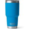imageYETI Rambler 30 oz Stainless Steel Vacuum Insulated Tumbler wMagSlider Lid CharcoalBig Wave Blue