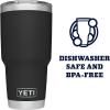 imageYETI Rambler 30 oz Stainless Steel Vacuum Insulated Tumbler wMagSlider Lid CharcoalBlack