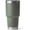 imageYETI Rambler 30 oz Stainless Steel Vacuum Insulated Tumbler wMagSlider Lid CharcoalCamp Green