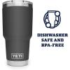imageYETI Rambler 30 oz Stainless Steel Vacuum Insulated Tumbler wMagSlider Lid CharcoalCharcoal