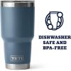 imageYETI Rambler 30 oz Stainless Steel Vacuum Insulated Tumbler wMagSlider Lid CharcoalNordic Blue