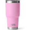 imageYETI Rambler 30 oz Stainless Steel Vacuum Insulated Tumbler wMagSlider Lid CharcoalPower Pink