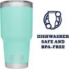 imageYETI Rambler 30 oz Stainless Steel Vacuum Insulated Tumbler wMagSlider Lid CharcoalSeafoam