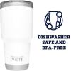 imageYETI Rambler 30 oz Stainless Steel Vacuum Insulated Tumbler wMagSlider Lid CharcoalWhite