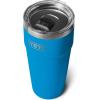 imageYETI Rambler 30 oz Stackable Tumbler Stainless Steel Vacuum Insulated with MagSlider LidBig Wave Blue