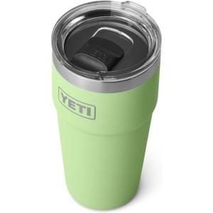 imageYETI Rambler 20 oz Stackable Tumbler Stainless Steel Vacuum Insulated with MagSlider LidKey Lime