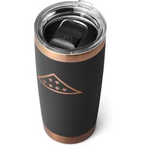 imageYETI Rambler 20 oz Stainless Steel Vacuum Insulated Tumbler wMagSlider LidFolds of Honor  Black