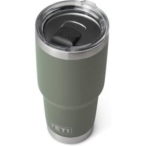 imageYETI Rambler 30 oz Stainless Steel Vacuum Insulated Tumbler wMagSlider Lid CharcoalCamp Green