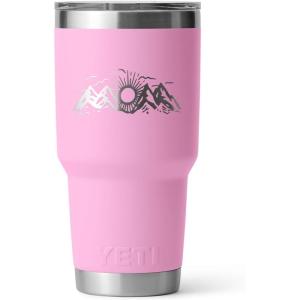 imageYETI Rambler 30 oz Stainless Steel Vacuum Insulated Tumbler wMagSlider Lid CharcoalMom  Power Pink