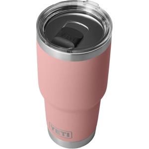imageYETI Rambler 30 oz Stainless Steel Vacuum Insulated Tumbler wMagSlider Lid CharcoalSandstone Pink