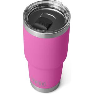 imageYETI Rambler 30 oz Stainless Steel Vacuum Insulated Tumbler wMagSlider Lid CharcoalWildflower Fuchsia