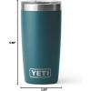 imageYETI Rambler 10 oz Tumbler Stainless Steel Vacuum Insulated with MagSlider Lid WhiteAgave Teal