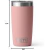 imageYETI Rambler 10 oz Tumbler Stainless Steel Vacuum Insulated with MagSlider Lid WhiteBaby Pink