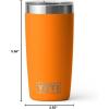 imageYETI Rambler 10 oz Tumbler Stainless Steel Vacuum Insulated with MagSlider Lid WhiteKing Crab