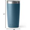 imageYETI Rambler 10 oz Tumbler Stainless Steel Vacuum Insulated with MagSlider Lid WhiteNordic Blue