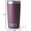 imageYETI Rambler 10 oz Tumbler Stainless Steel Vacuum Insulated with MagSlider Lid WhiteNordic Purple