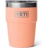imageYETI Rambler 16 oz Stackable Tumbler Vacuum Insulated Stainless Steel with MagSlider LidLowcountry Peach