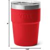 imageYETI Rambler 16 oz Stackable Tumbler Vacuum Insulated Stainless Steel with MagSlider LidRescue Red