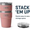 imageYETI Rambler 16 oz Stackable Tumbler Vacuum Insulated Stainless Steel with MagSlider LidSandstone Pink