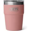 imageYETI Rambler 16 oz Stackable Tumbler Vacuum Insulated Stainless Steel with MagSlider LidSandstone Pink