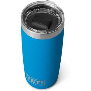 imageYETI Rambler 10 oz Tumbler Stainless Steel Vacuum Insulated with MagSlider Lid WhiteBig Wave Blue