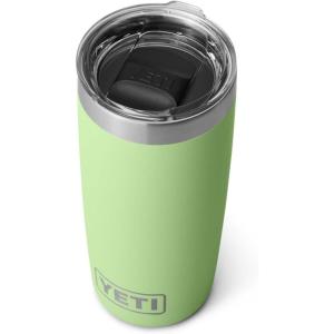 imageYETI Rambler 10 oz Tumbler Stainless Steel Vacuum Insulated with MagSlider Lid WhiteKey Lime