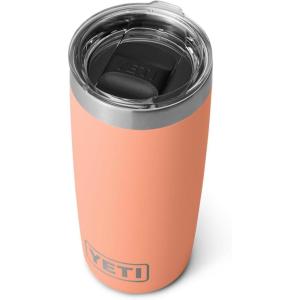 imageYETI Rambler 10 oz Tumbler Stainless Steel Vacuum Insulated with MagSlider Lid WhiteLow Country Peach
