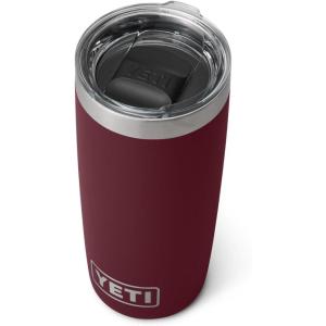 imageYETI Rambler 10 oz Tumbler Stainless Steel Vacuum Insulated with MagSlider Lid WhiteWild Vine Red