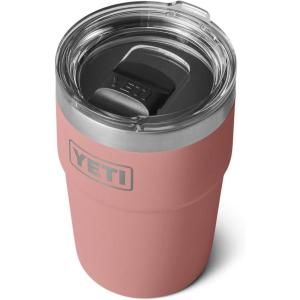 imageYETI Rambler 16 oz Stackable Tumbler Vacuum Insulated Stainless Steel with MagSlider LidSandstone Pink