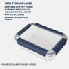 imageYETI Plastic Food Storage Container BPA Free Locking ampamp Airtight Lid Microwave Freezer and Dishwasher Safe LeakProof Cooler and Thin Ice CompatibleNavy  Large