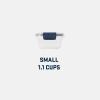 imageYETI Plastic Food Storage Container BPA Free Locking ampamp Airtight Lid Microwave Freezer and Dishwasher Safe LeakProof Cooler and Thin Ice CompatibleNavy  Small