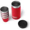 imageYETI 7 oz Flask with Color Matching Set of Shot Glasses Rescue Red