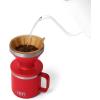 imageYETI Pour Over Coffee Maker Accessory Ramblers Designed for Perfect Coffee Extraction Anywhere Stainless Steel fits any V60 Filter NavyRescue Red