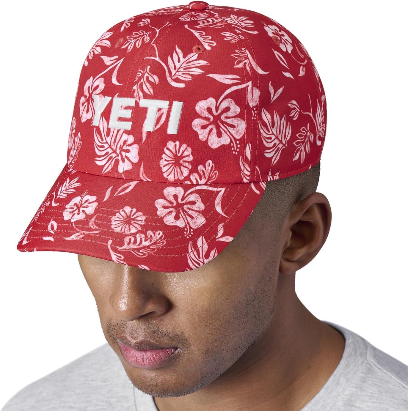 imageYETI Floral Print Baseball CapHeather Fire Red