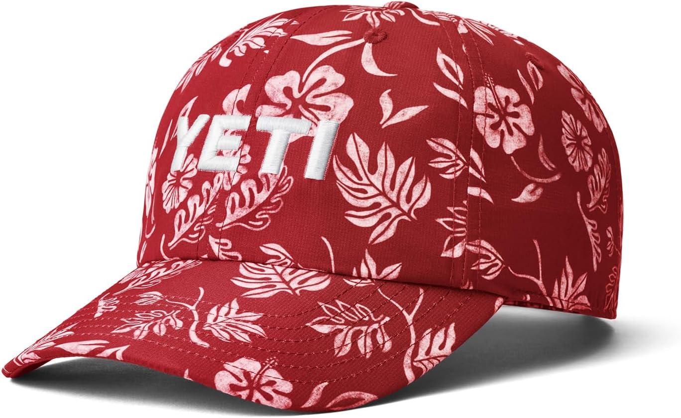 imageYETI Floral Print Baseball CapHeather Fire Red