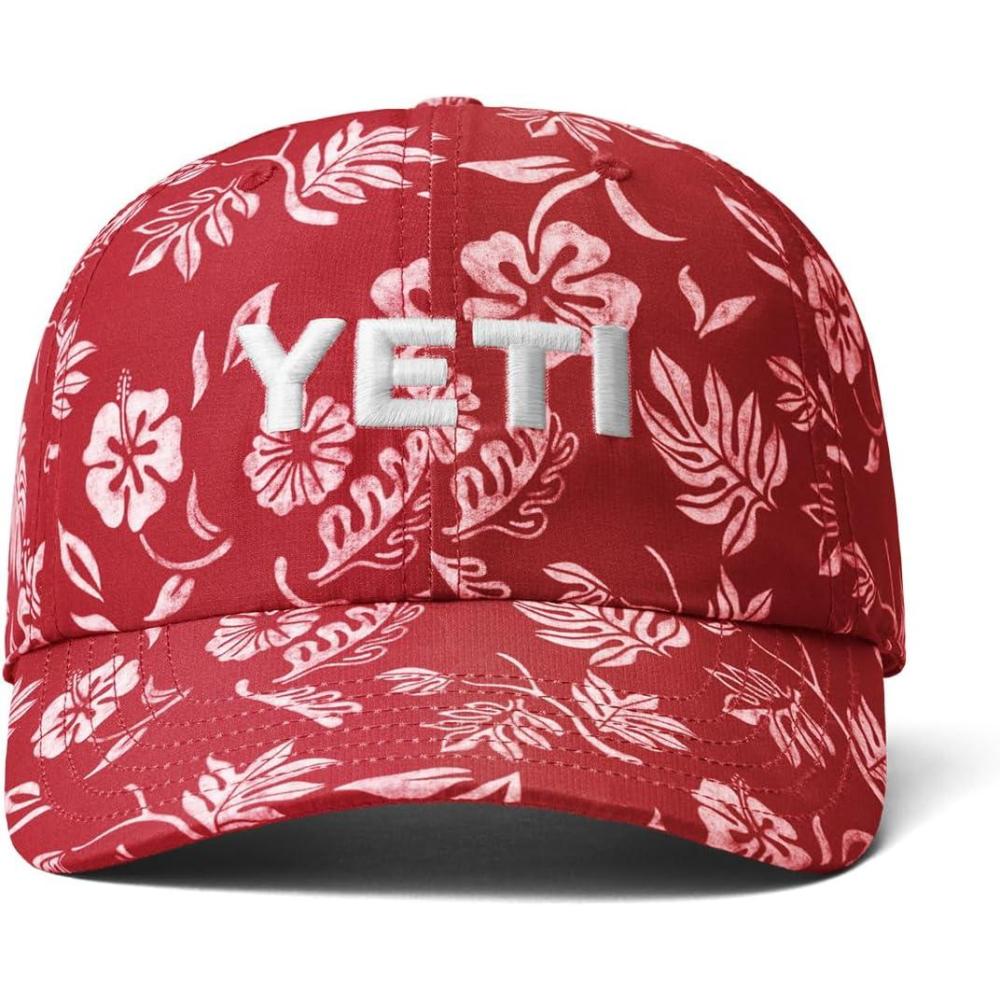 imageYETI Floral Print Baseball CapHeather Fire Red