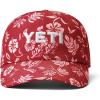 imageYETI Floral Print Baseball CapHeather Fire Red