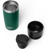 imageYETI Rambler 12 oz Travel Bottle Stainless Steel Vacuum Insulated with Leakproof Commuter Cap Rescue RedBlack Forest Green