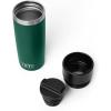 imageYETI Rambler 12 oz Travel Bottle Stainless Steel Vacuum Insulated with Leakproof Commuter Cap Rescue RedBlack Forest Green
