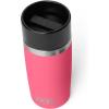 imageYETI Rambler 12 oz Travel Bottle Stainless Steel Vacuum Insulated with Leakproof Commuter Cap Rescue RedTropical Pink