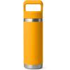 imageYETI Rambler 18 oz Bottle Vacuum Insulated Stainless Steel with Color Matching Straw Cap Firefly YellowBeekeeper
