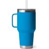 imageYETI Rambler 42 oz Straw Mug Vacuum Insulated Stainless Steel Big Sky BlueBig Wave Blue