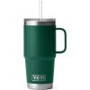imageYETI Rambler 42 oz Straw Mug Vacuum Insulated Stainless Steel Big Sky BlueBlack Forest Green